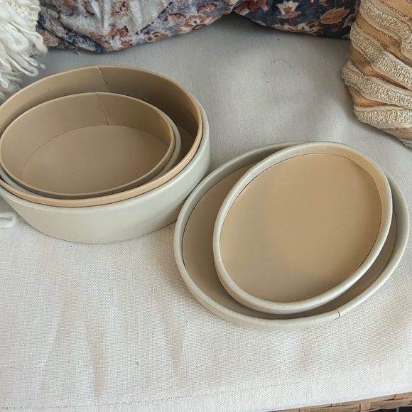 Danier Genuine Leather Nesting Box Jewelry Holder Container Case - Picture 2 of 9